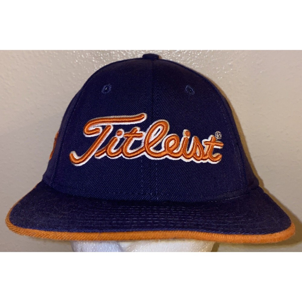 Titleist FJ by New Era Blue/Orange Strapback Fitted 7 1/2 Golf Cap Hat USA